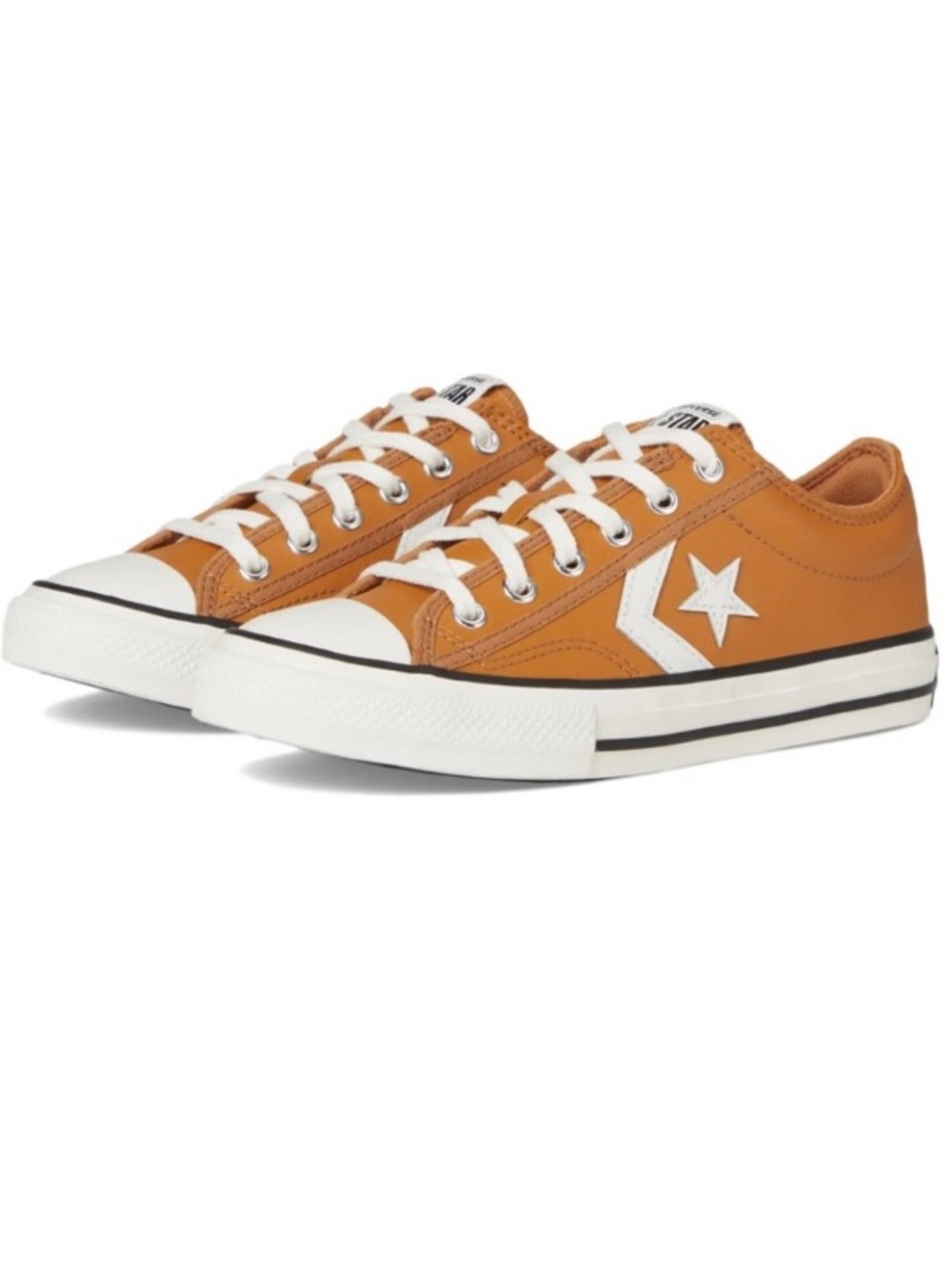 Converse LEATHER Low Top Ginger Sneakers with White Star